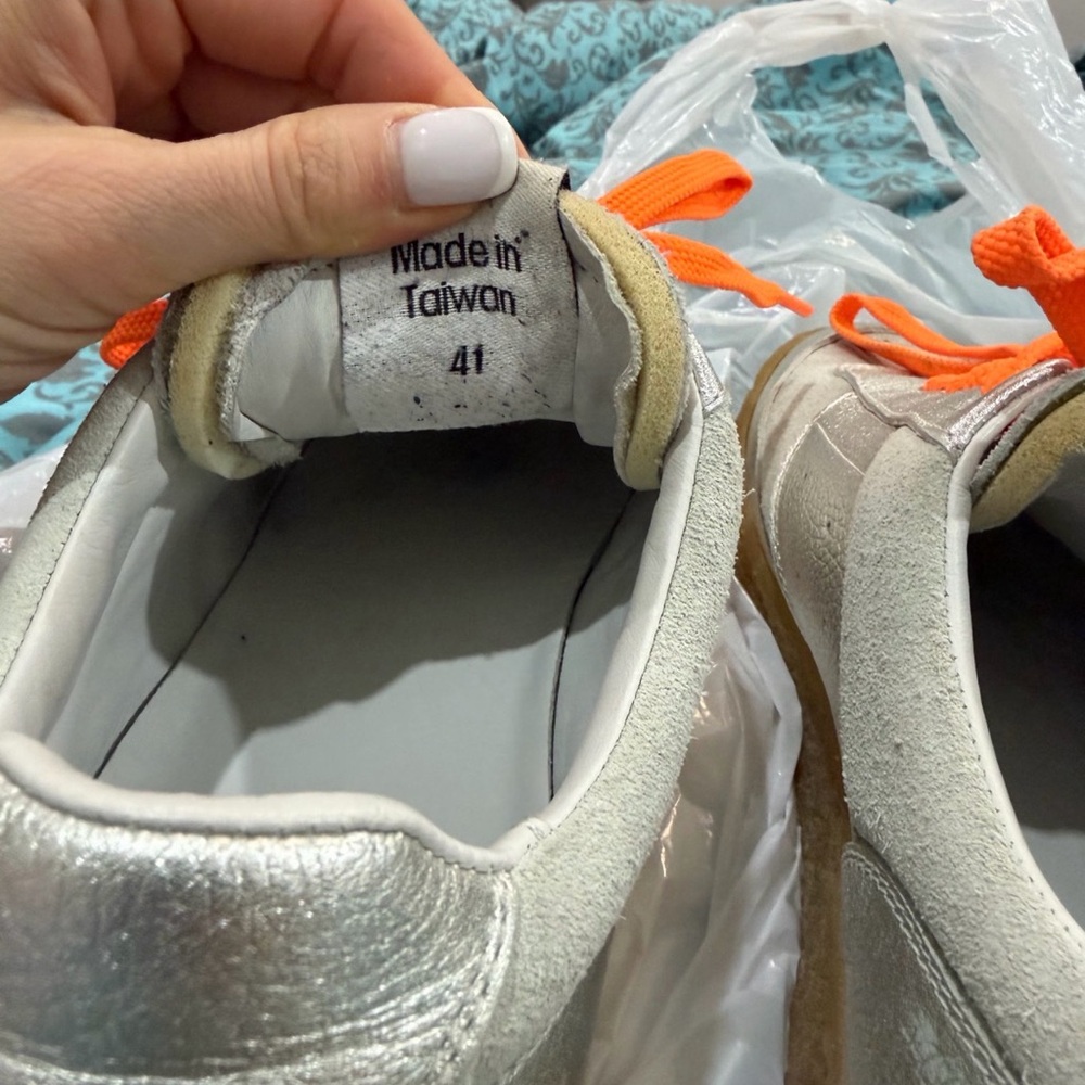 Maison Martin Margiela Silver and White Sneakers - Picture 2 of 4